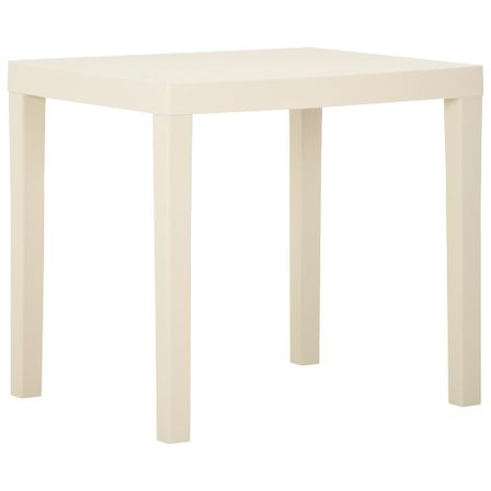 Table de jardin Blanc 79x65x72 cm Plastique 2
