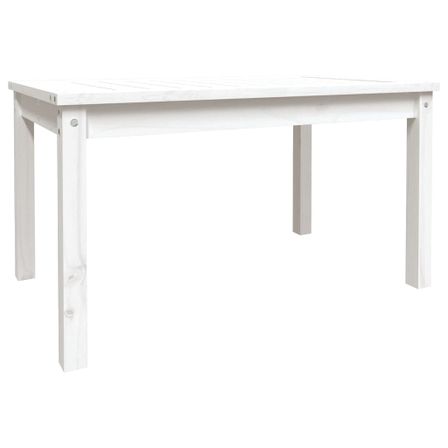 Table de jardin blanc 82,5x50,5x45 cm bois massif de pin