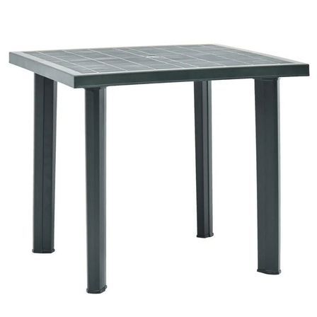 Table de jardin rectangulaire plastique vert Assoa 80 cm