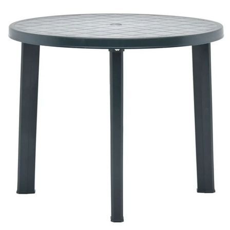 Table de jardin ronde plastique vert Assoa