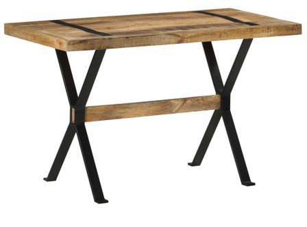 Table de salle à manger 120x60x76 cm Bois de manguier brut