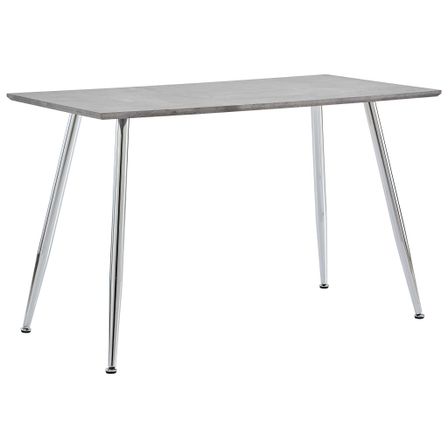 Table de salle à manger Béton et argenté 120x60x74 cm MDF