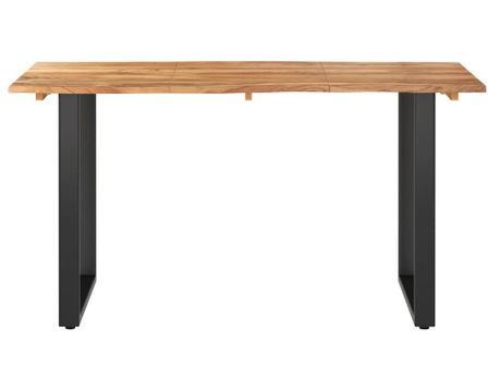 Table de salle à manger en bois d’acacia massif Kizore – Style industriel et charme rustique