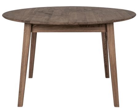 Table de salle à manger ronde extensible en Chêne marron METZ 118 -158 cm