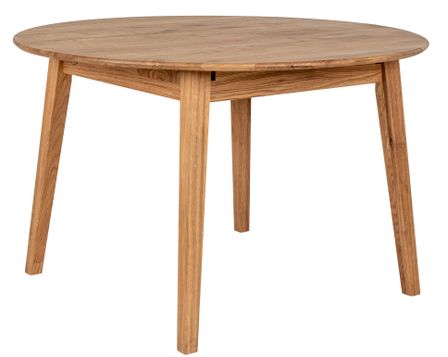 Table de salle à manger ronde extensible en Chêne METZ 118 -158 cm