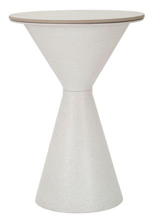 Table double blanche ø 44,5 x 63 cm