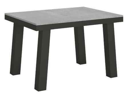 Table extensible avec pieds acier anthracite Bridy evolution