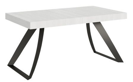 Table extensible pieds acier anthracite incurvés Volta