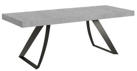 Table extensible pieds acier anthracite incurvés Volta