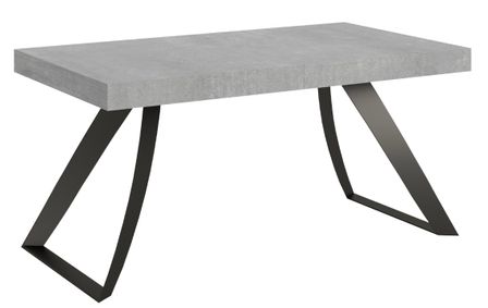 Table extensible pieds acier anthracite incurvés Volta