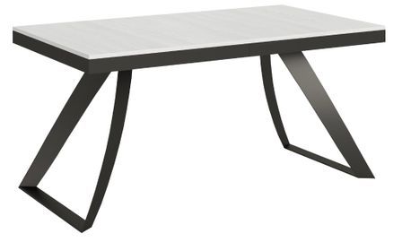 Table extensible avec pieds acier anthracite incurvés Volta evolution