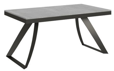Table extensible avec pieds acier anthracite incurvés Volta evolution