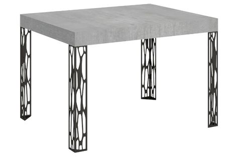 Table extensible avec pieds acier anthracite Kiza