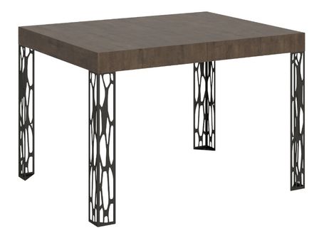 Table extensible avec pieds acier anthracite Kiza