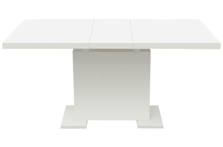 Table extensible blanc brillant Kama 120-150 cm