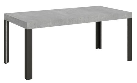 Table extensible bois pieds bois et acier anthracite Liva