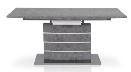 Table extensible bois effet béton Milbou 160/200 cm