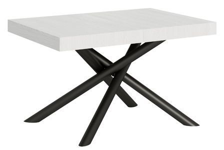 Table extensible design pieds arrondis entrelacés anthracite Zeus
