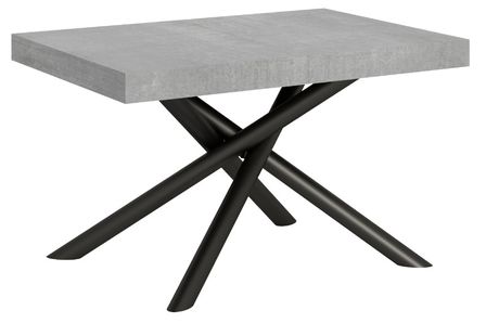 Table extensible design pieds arrondis entrelacés anthracite Zeus