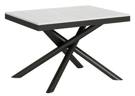 Table extensible design pieds arrondis entrelacés anthracite Zeus evolution