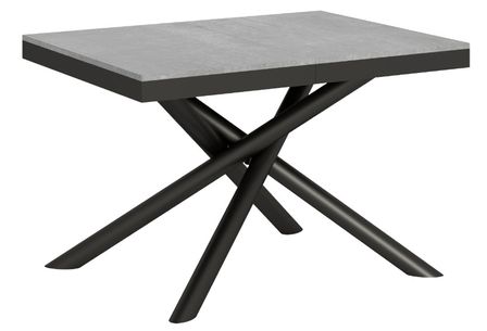 Table extensible design pieds arrondis entrelacés anthracite Zeus evolution