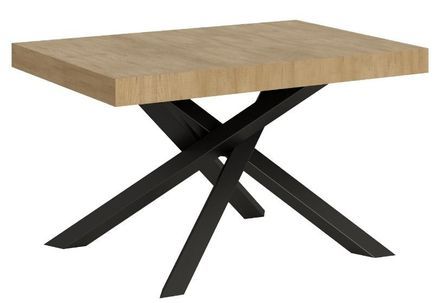 Table extensible pieds entrelacés anthracite Artemis