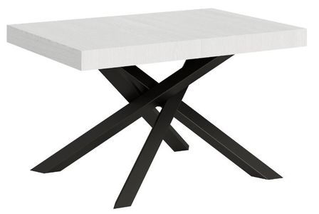 Table extensible pieds entrelacés anthracite Artemis