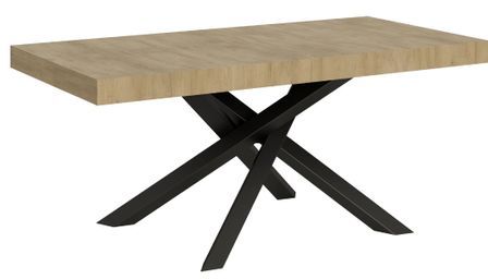 Table extensible pieds entrelacés anthracite Artemis