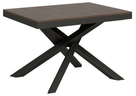 Table extensible design pieds entrelacés anthracite Artemis evolution