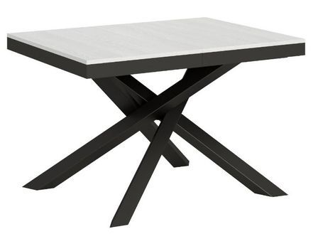 Table extensible design pieds entrelacés anthracite Artemis evolution