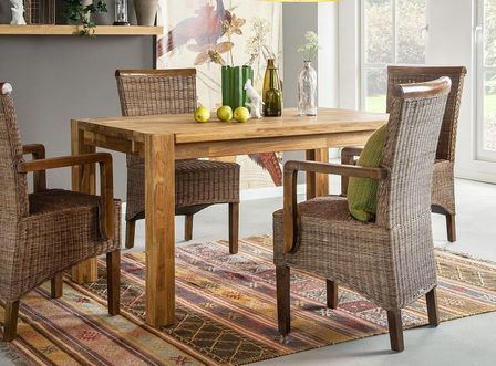 Table extensible en bois de chêne massif Ritza 160 à 210 cm