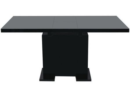 Table extensible noir brillant Kama 120-150 cm