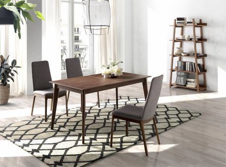 Table extensible rectangulaire bois plaqué noyer Koza 150-200 cm