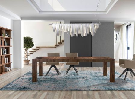 Table extensible rectangulaire Koza 160/210/260 cm - Noyer moderne