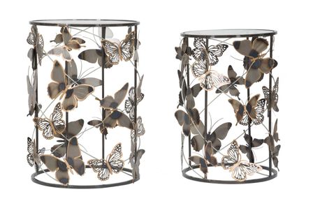 Table farfalle ensemble 2 pièces cm 41,3x55-35x50,3