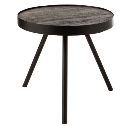 Table gigogne bois de manguier marron Gaétan D 46 cm