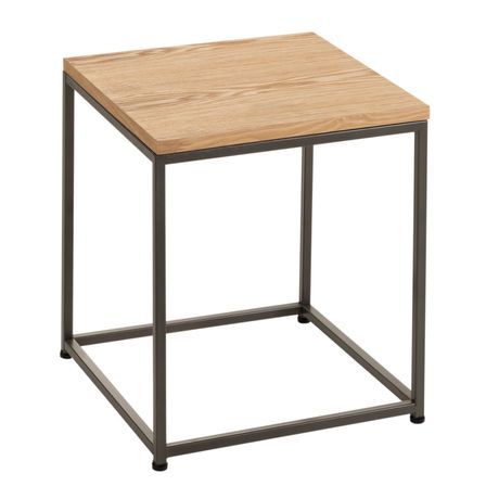 Table gigogne carrée bois naturel Jeannot L 40 cm