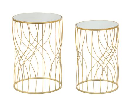 Table ligne ensemble 2 pièces cm ø 38x55-33x50