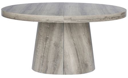 Table ovale extensible bois chêne foncé Aleez