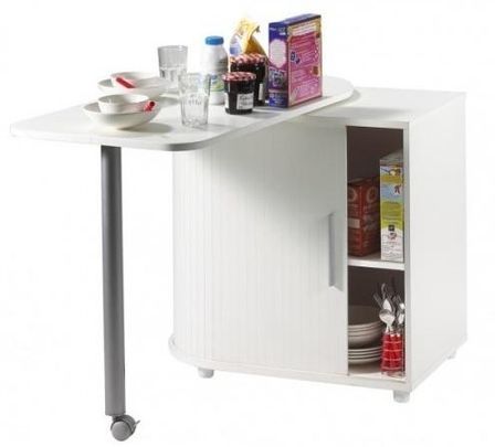 Table pivotante multifonction KOOL 105 cm – Bureau et meuble de cuisine gain de place