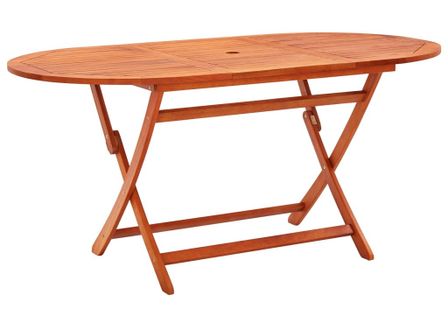 Table pliable de jardin 160x85x75 cm Bois d'eucalyptus massif