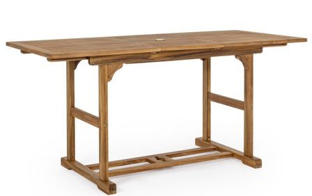 Table rectangulaire d'extérieur à rallonge NOEMI – Bois d’acacia huilé
