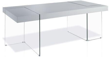 Table rectangulaire design Gris perle Cubique