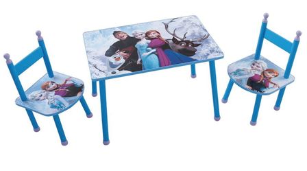 Table rectangulaire et 2 chaises Reine des neiges Disney