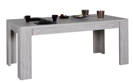 Table rectangulaire extensible bois de chêne gris Maeva