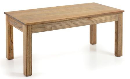 Table rectangulaire extensible en bois massif naturel MAZARI 180/230/280 cm