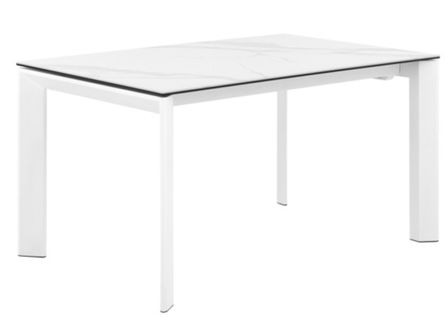 Table rectangulaire extensible porcelaine et métal Spanila
