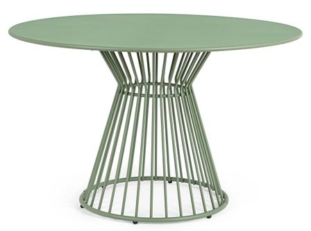 Table ronde en acier mate KEVIN 120 cm – Intérieur et extérieur