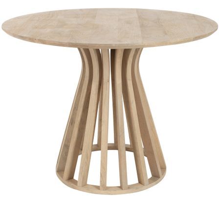 Table ronde en bois de manguier massif ELI Ø110 - Design naturel et lumineux