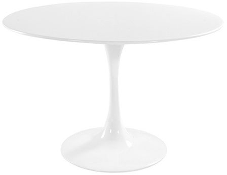 Table ronde en bois et métal brillant TULIPA